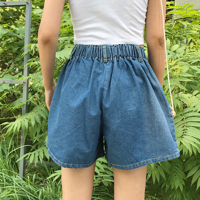 無地ショート丈（3分4分丈）ハイウエストファッションカジュアル夏写真通りショートパンツ