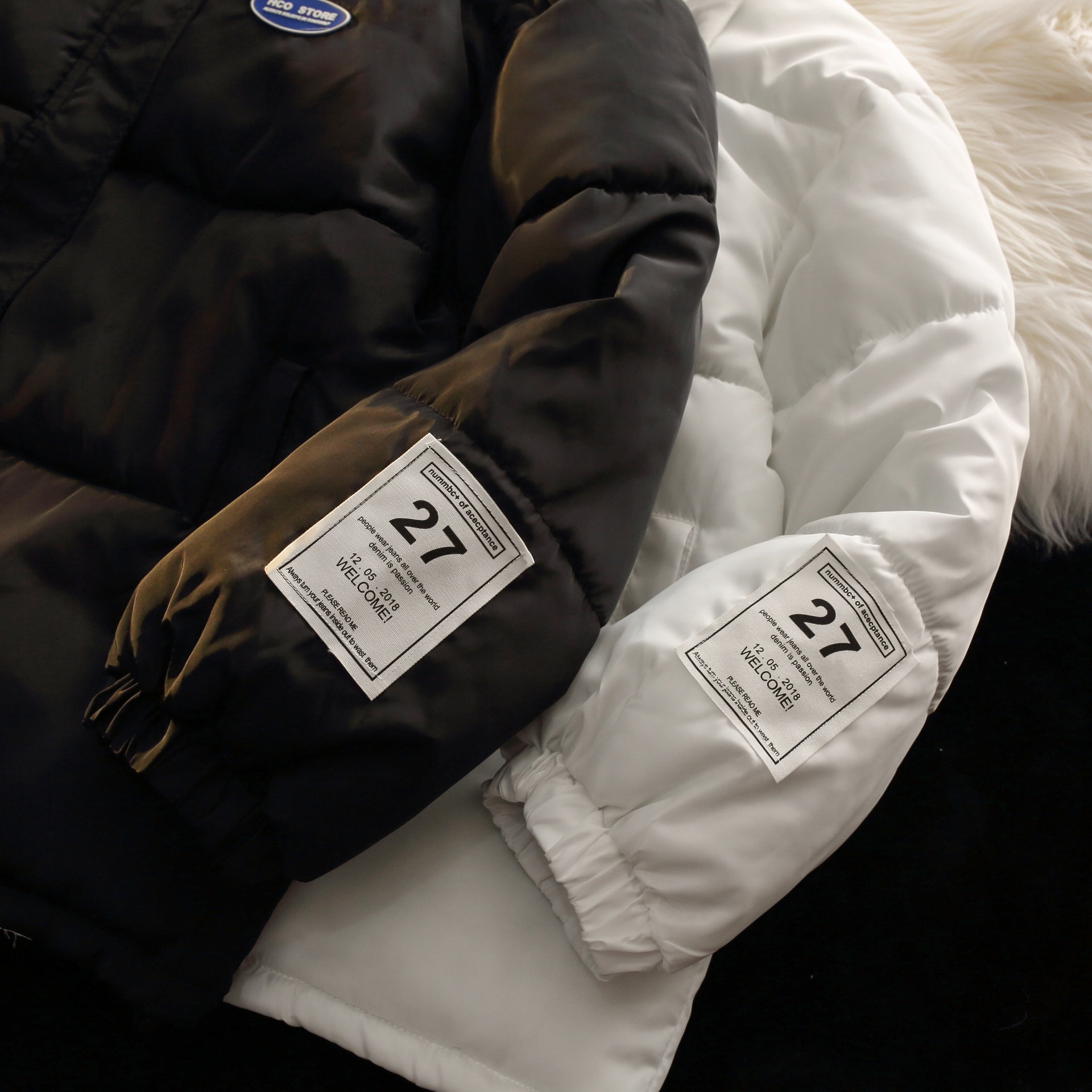 【好感度UP】無地 ダウンジャケット・綿コート ファッション 数字柄 カジュアル ジッパー 長袖 韓国系